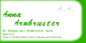 anna armbruster business card